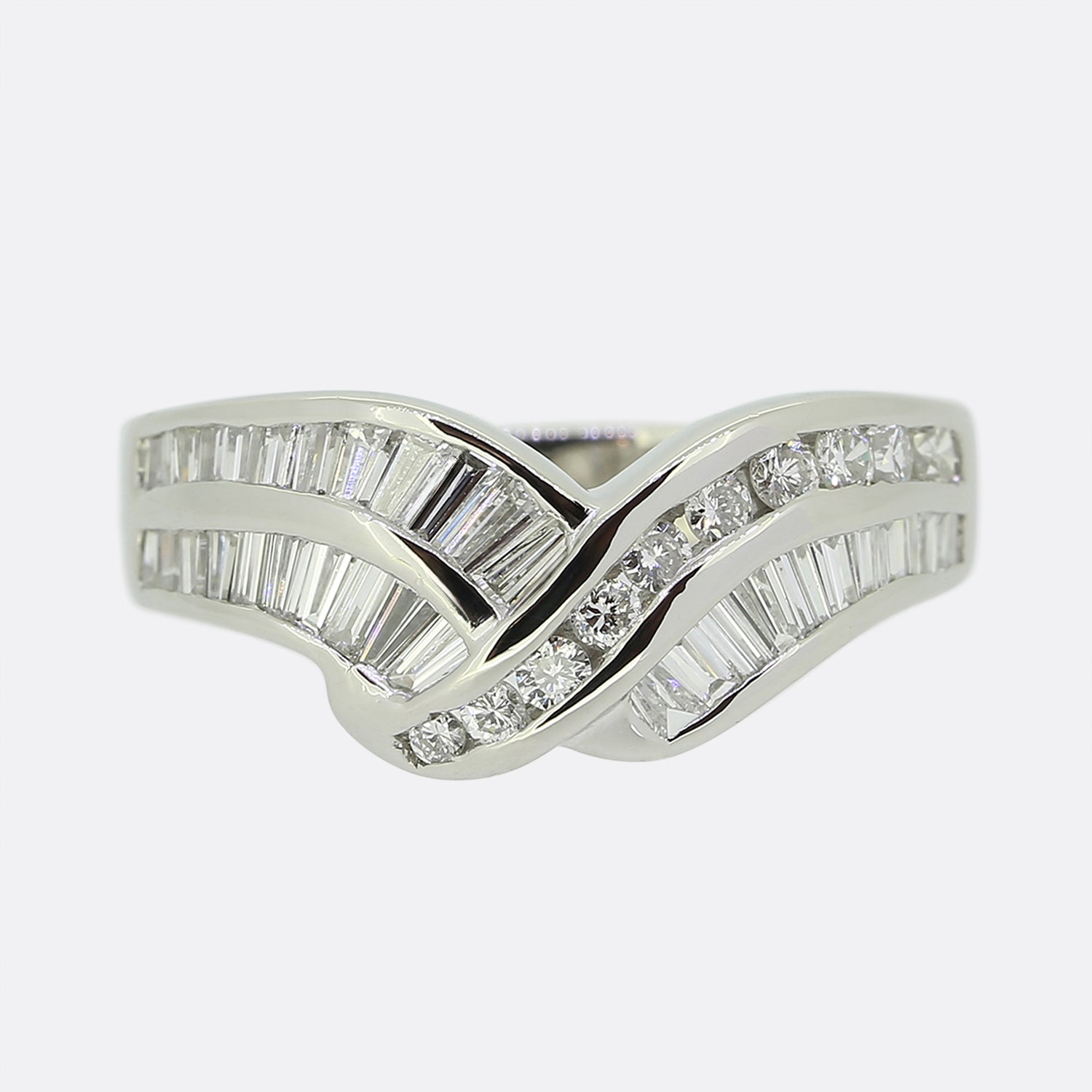 Baguette diamond anniversary on sale ring