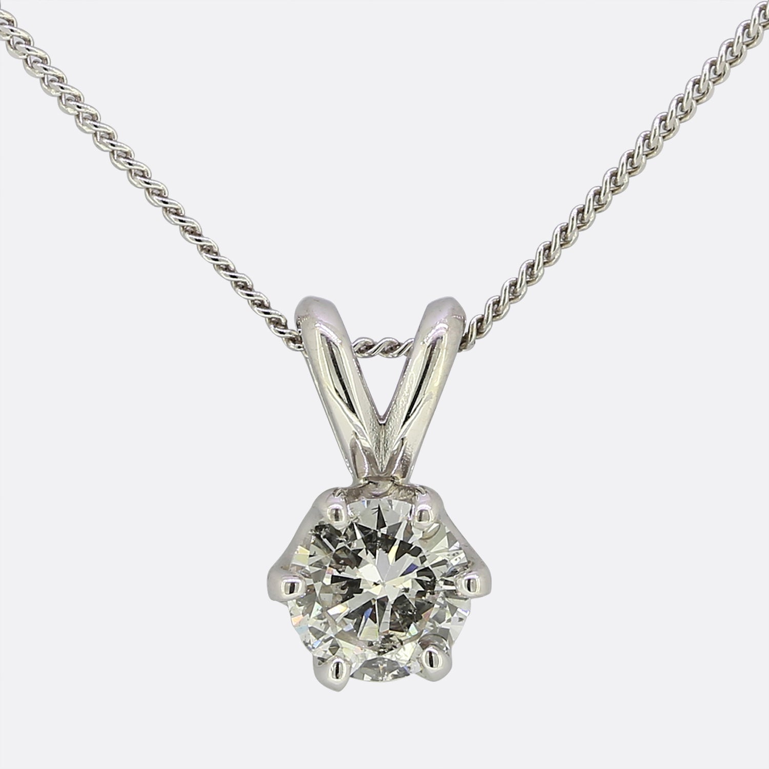 Solitaire hot sale diamond necklace