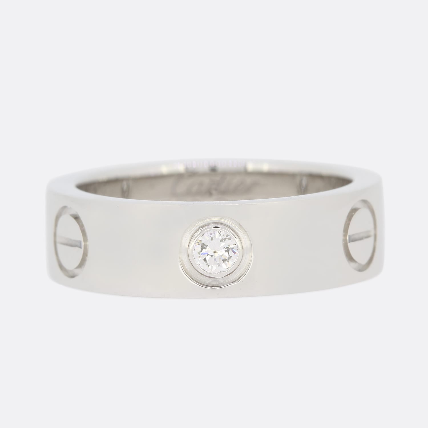 Cartier love ring sale 3 diamonds white gold