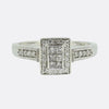 0.38 Carat Diamond Rectangular Faced Ring