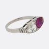 Art Deco Ruby and Diamond Two-Stone Ring