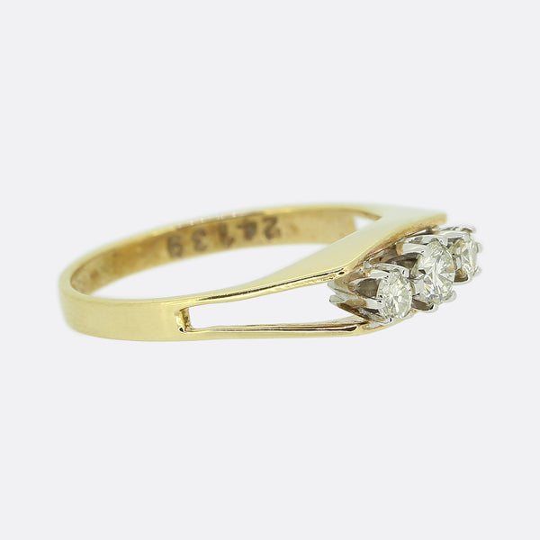 Vintage 0.30 Carat Four-Stone Diamond Ring
