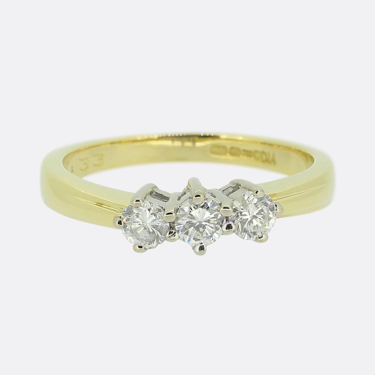 0.33 Carat Diamond Three-Stone Ring