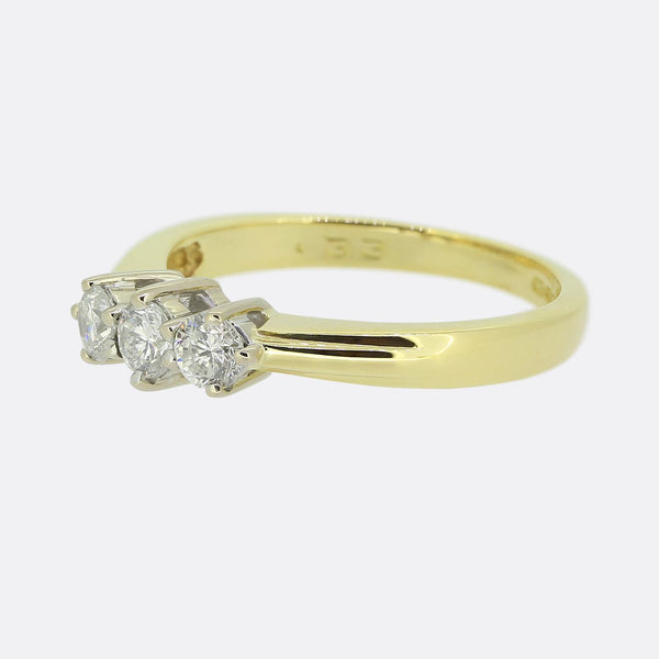 0.33 Carat Diamond Three-Stone Ring