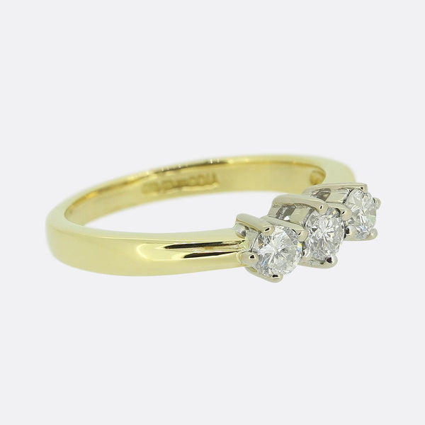 0.33 Carat Diamond Three-Stone Ring