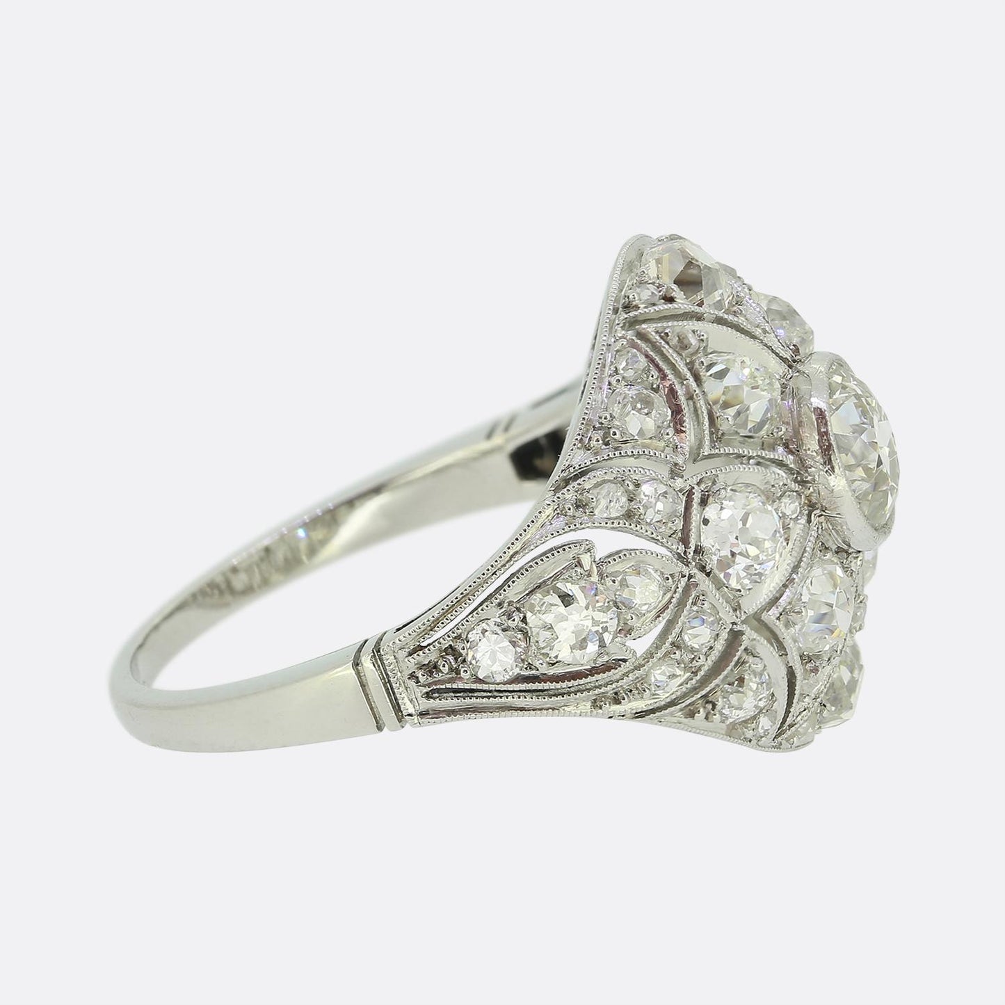 Art Deco Diamond Bombe Ring