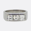 Mid Century Three-Stone Carré Cut Diamond Ring