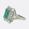 Vintage 4.34 Carat Emerald and Diamond Cluster Ring