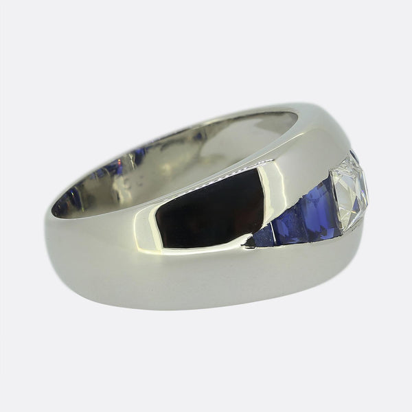 Art Deco Diamond and Sapphire Ring