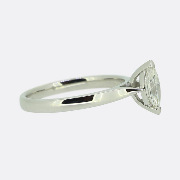 0.47 Carat Marquise Diamond Solitaire Ring