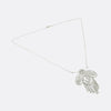 Art Deco Diamond Floral Drop Pendant Necklace