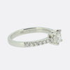 0.22 Carat Princess Cut Diamond Solitaire Ring