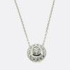 0.64 Carat Diamond Halo Pendant Necklace