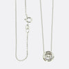 0.64 Carat Diamond Halo Pendant Necklace