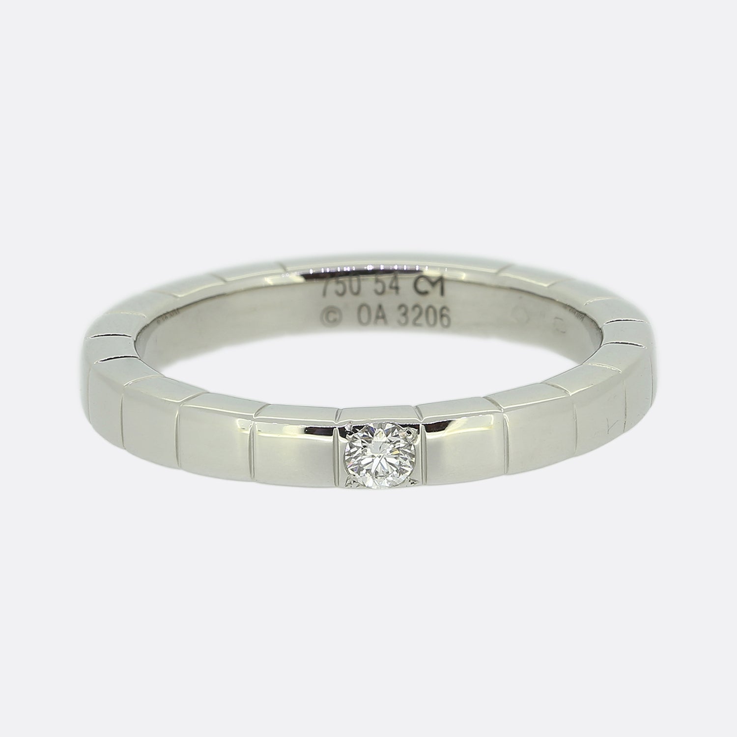 Cartier Lani res Diamond Band Ring Size N 54 The Vintage Jeweller