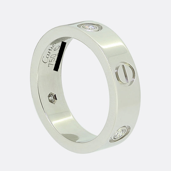 Cartier Three Diamond LOVE Ring Size P (56)