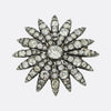 Antique Old Cut Diamond Floral Brooch