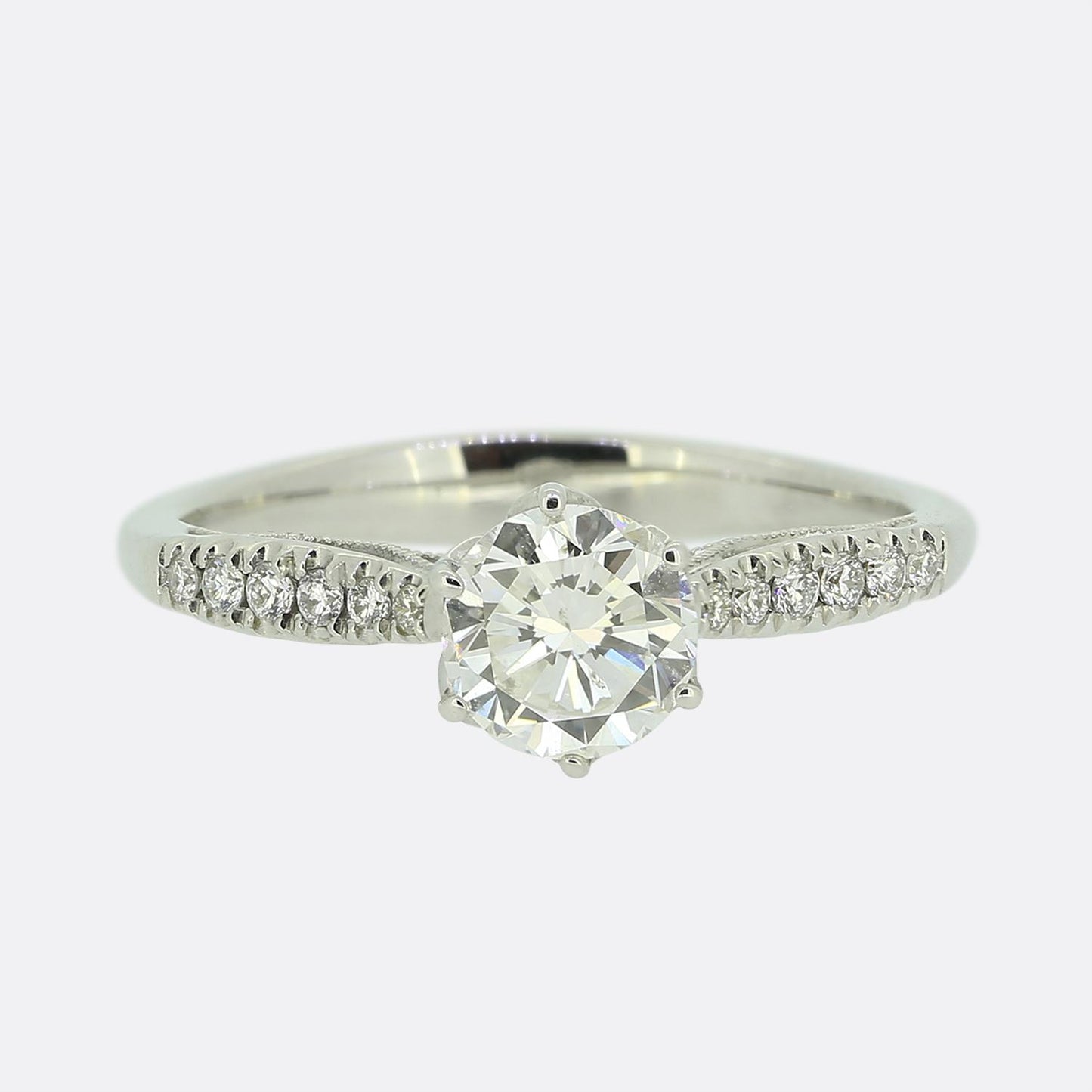 0.79 Carat Diamond Solitaire Engagement Ring