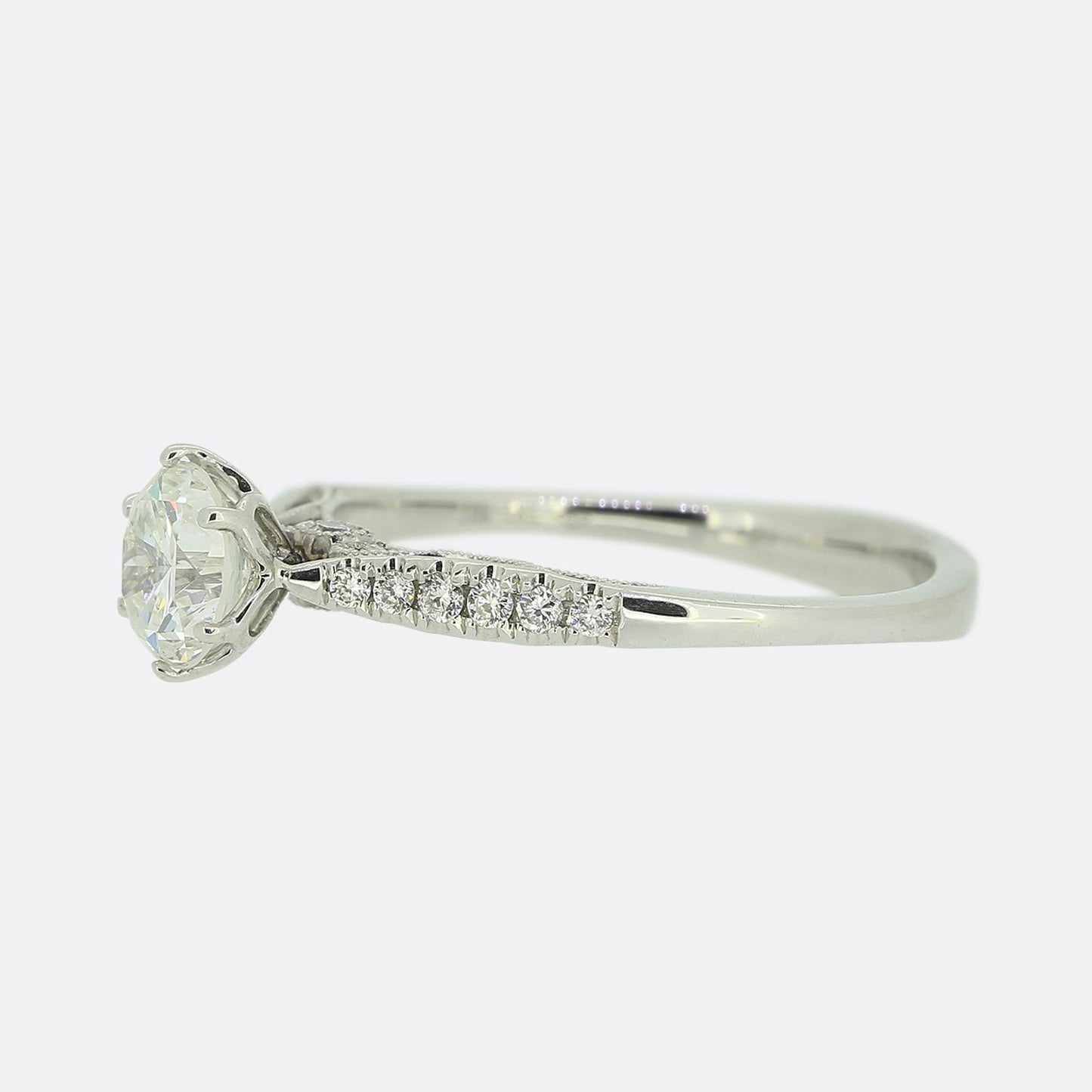 0.79 Carat Diamond Solitaire Engagement Ring