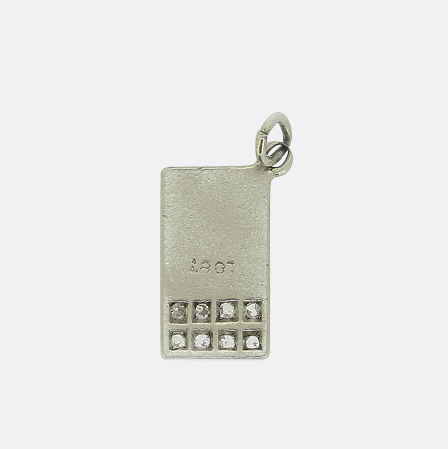 Art Deco Diamond Diamond Letter Charm Pendant