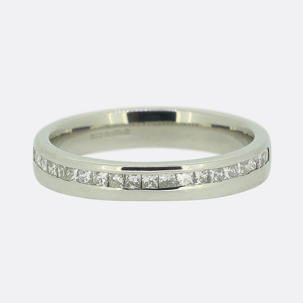 Princess Cut Diamond Half Eternity Ring