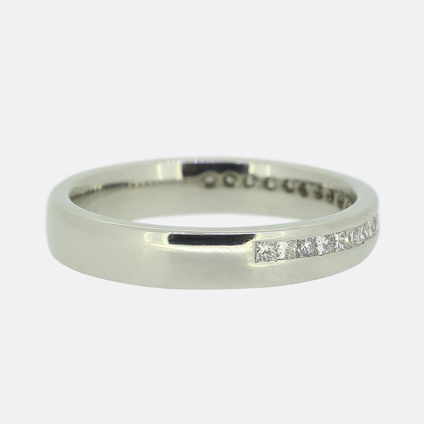 Princess Cut Diamond Half Eternity Ring