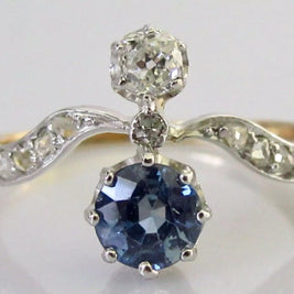 Edwardian Sapphire Diamond Ring