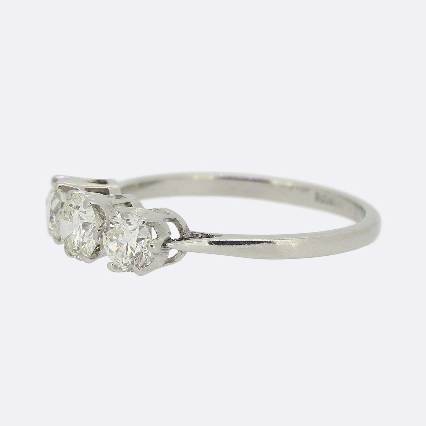 Vintage 1.0 Carat Diamond Three Stone Ring