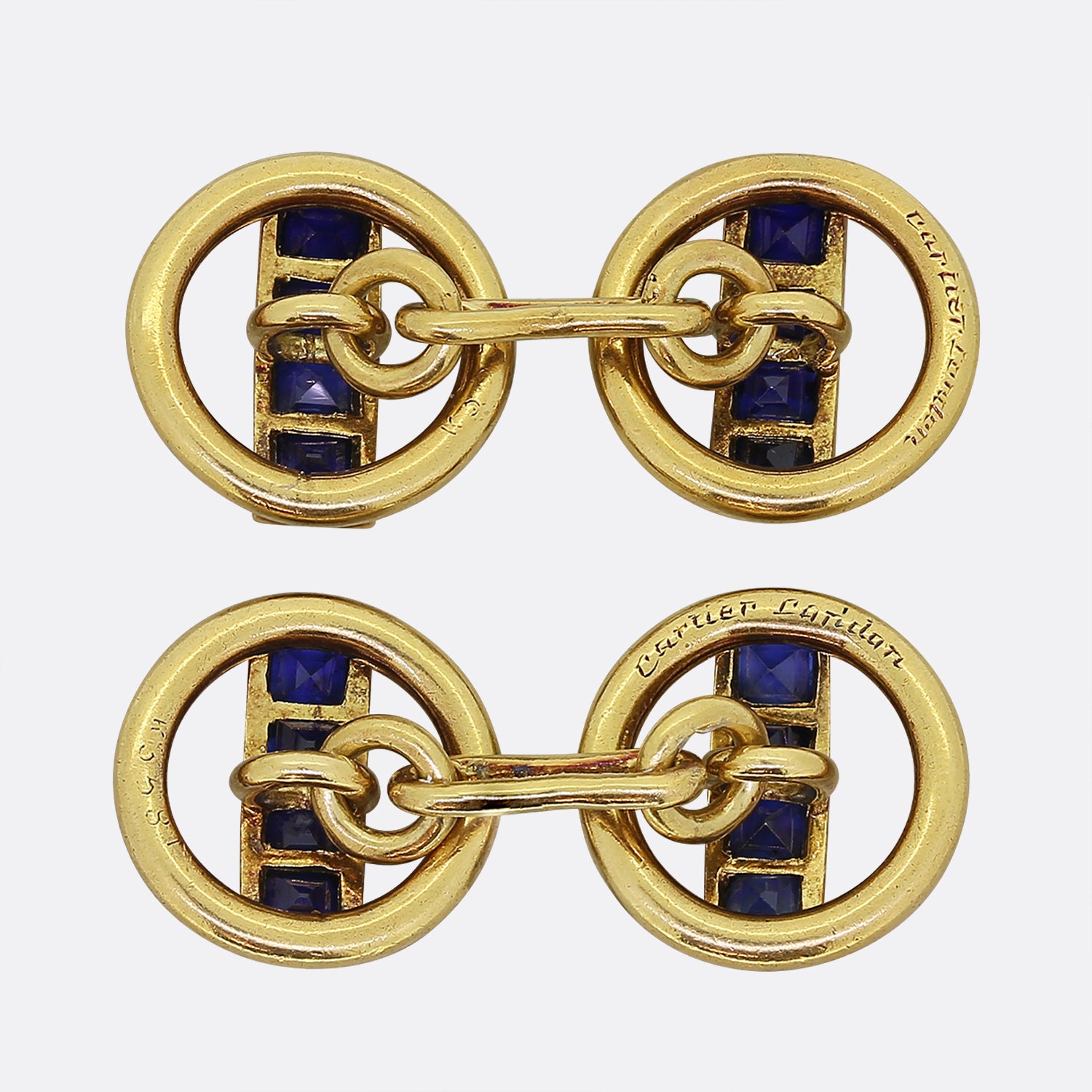 Cartier Vintage Sapphire Cufflinks The Vintage Jeweller