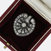 Victorian Old Cut Diamond Palmette Brooch