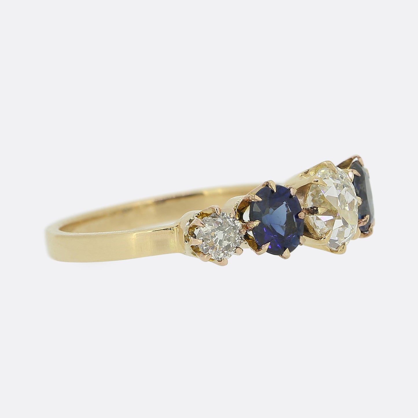Vintage Sapphire and Diamond Five Stone Ring