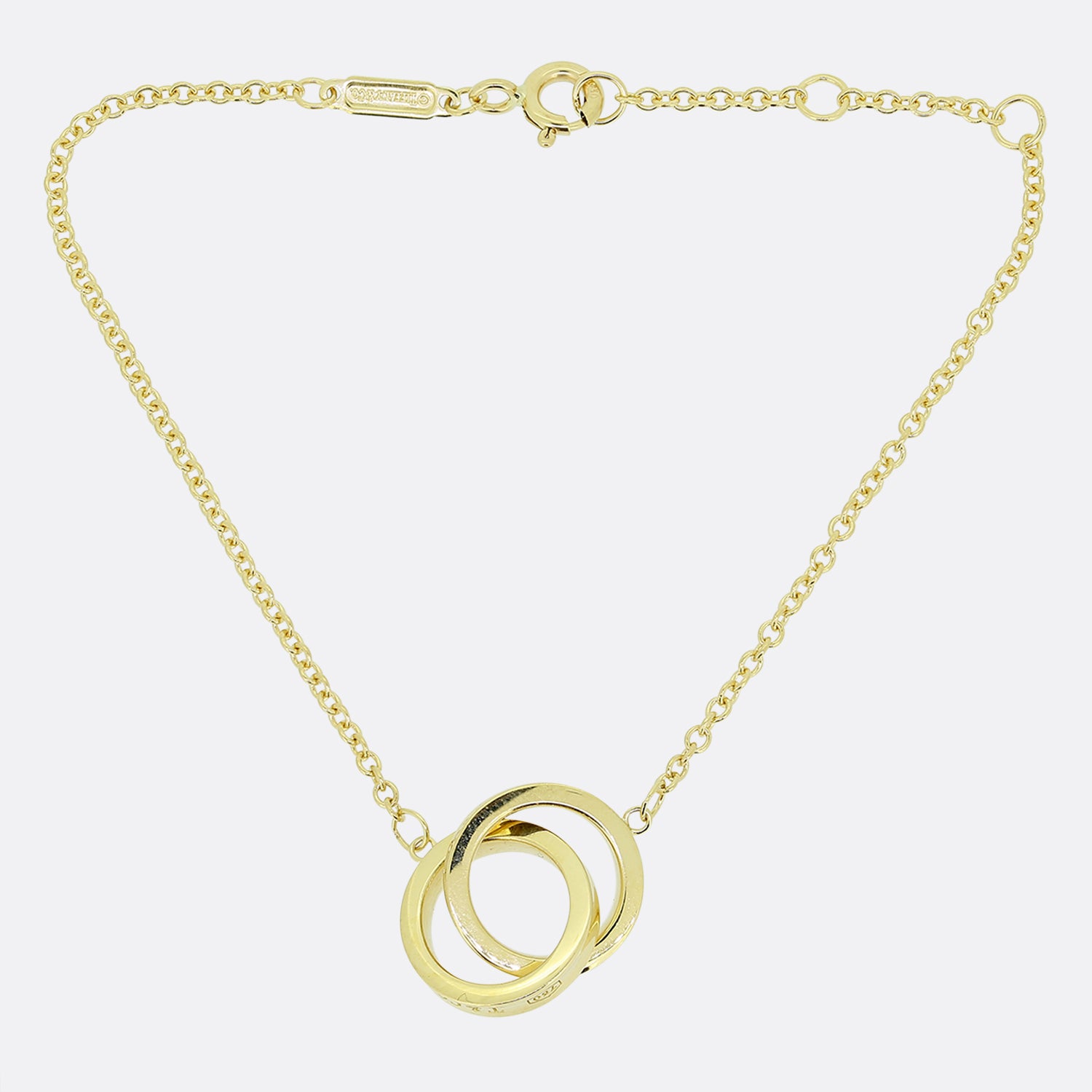 Tiffany & Co. Tiffany 1837 Interlocking Circles Chain/Charm Bracelet 925  Sterlin | eBay