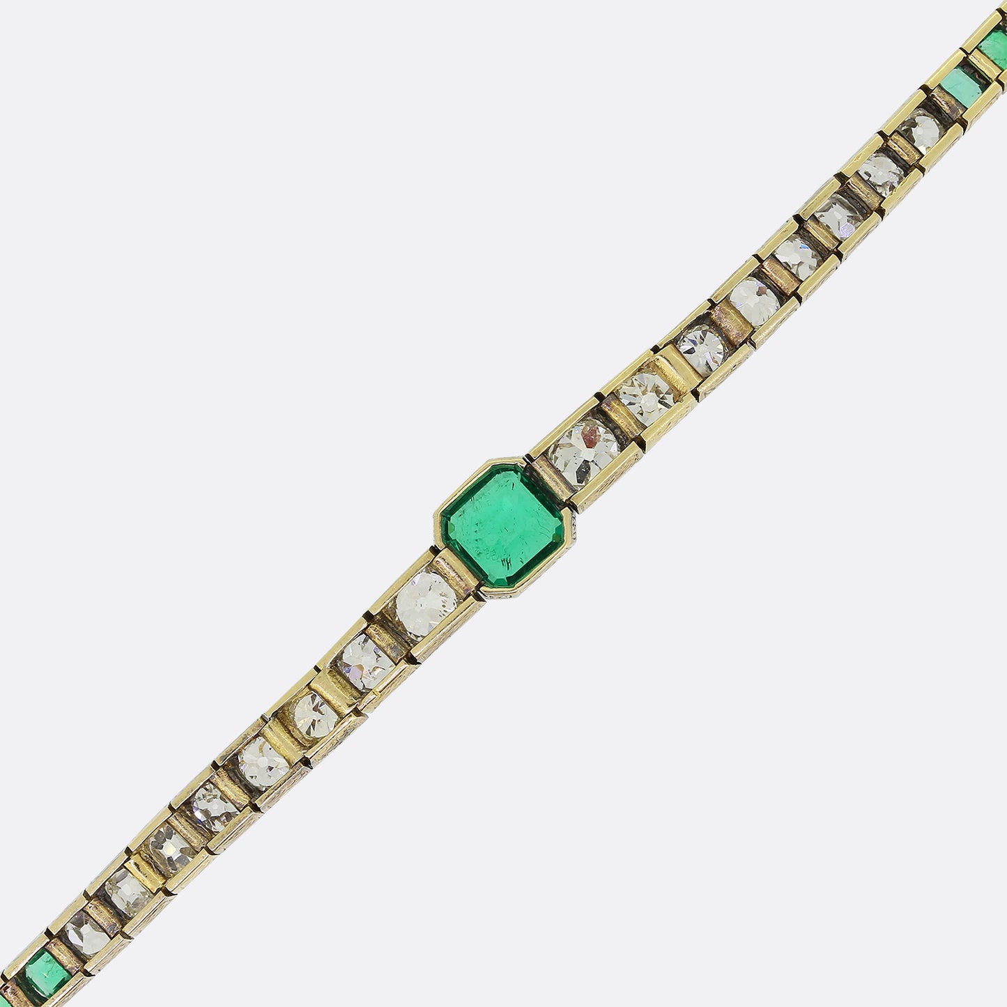 Art Deco Emerald and Diamond Bracelet