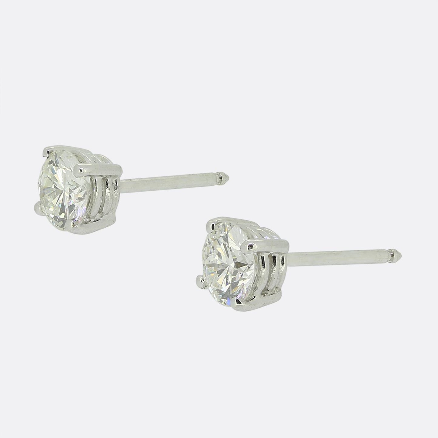 1.00 Carat Diamond Stud Earrings