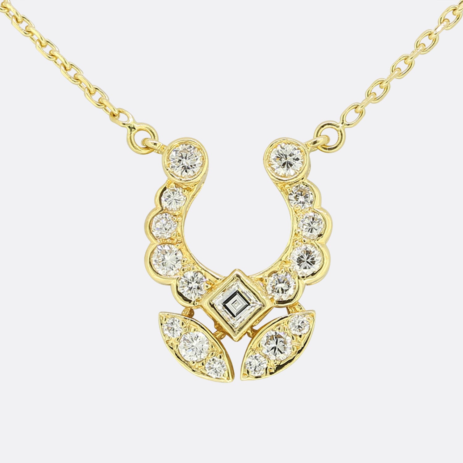 Cartier Vintage Horseshoe Diamond Pendant Necklace The Vintage