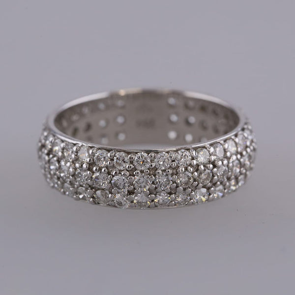 1.44 Carat  Pavé Set Diamond Band Ring Size O