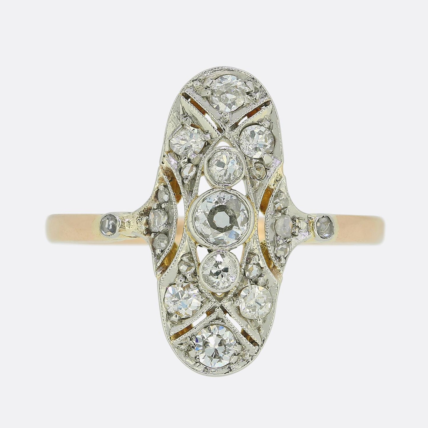 Edwardian Diamond Navette Ring