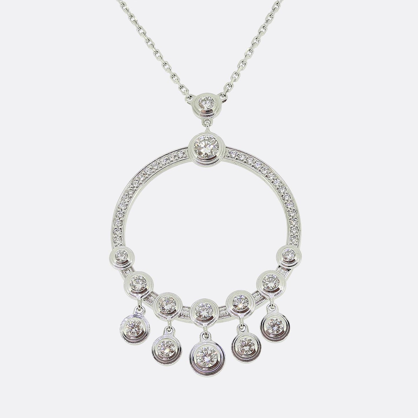 Cartier d'Amour Circular Drop Diamond Necklace