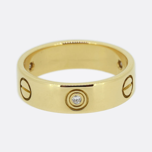 Cartier Three Diamond LOVE Ring Size Q (57)