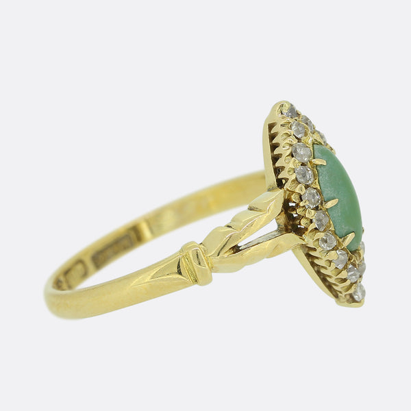 Victorian Turquoise and Diamond Navette Ring