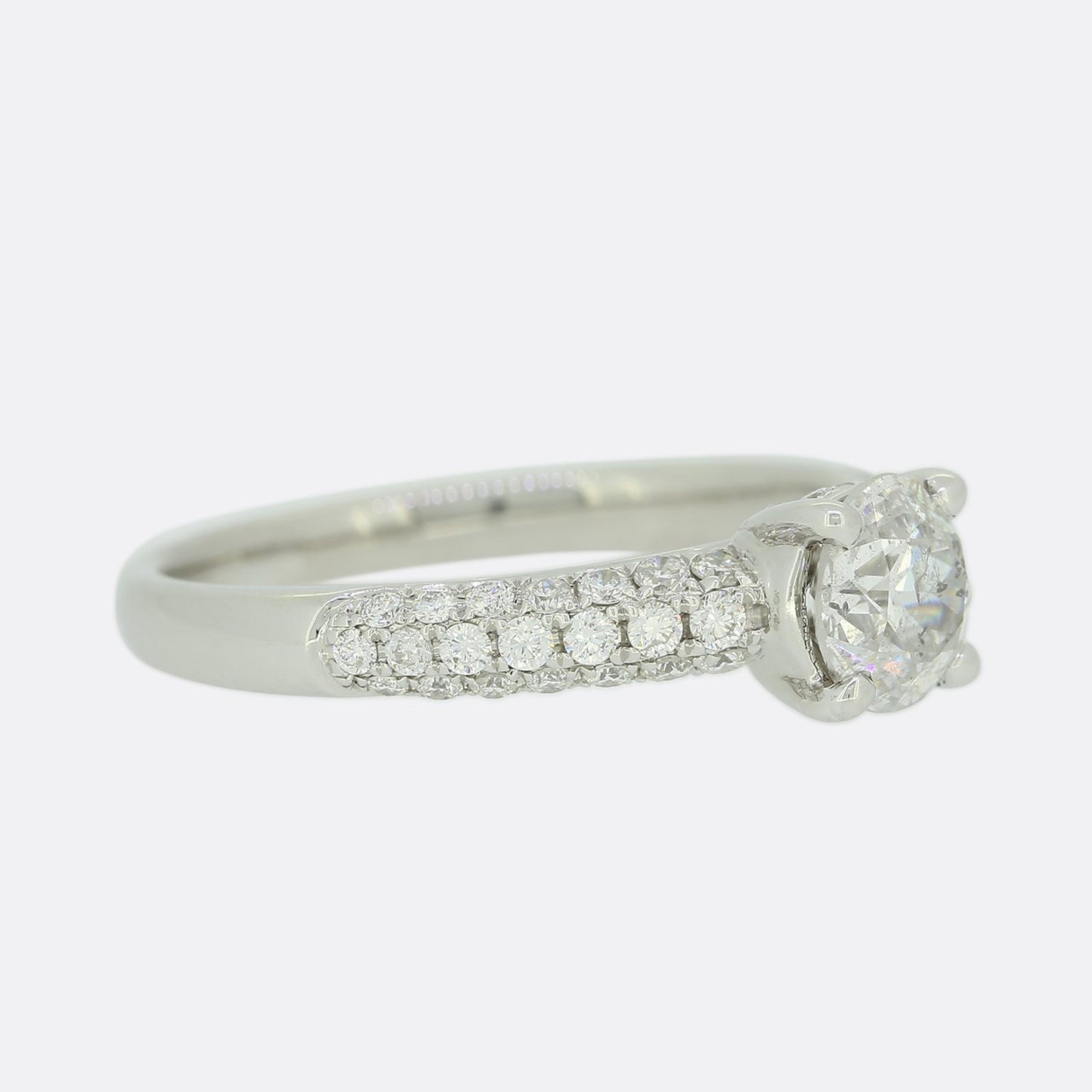 Old Cut 0.74 Carat Diamond Solitaire Engagement Ring