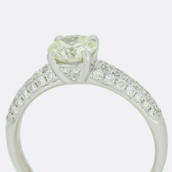 0.81 Carat Diamond Solitaire Engagement Ring