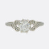 Art Deco Style 1.05 Carat Diamond Solitaire Ring