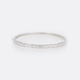 2.0 Carat Baguette Cut Diamond Bangle Bracelet