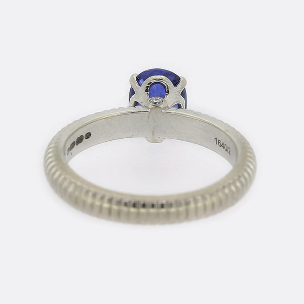 Faberge Colours Of Love Sapphire Fluted Solitaire Ring