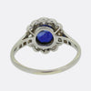 Antique Sapphire and Diamond Cluster Ring